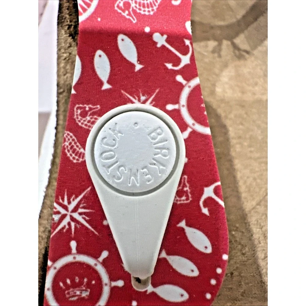 Birkenstock Kids EU 30 US K12 Gizeh Sandals Nautical Print Red ***NO BOX***‎